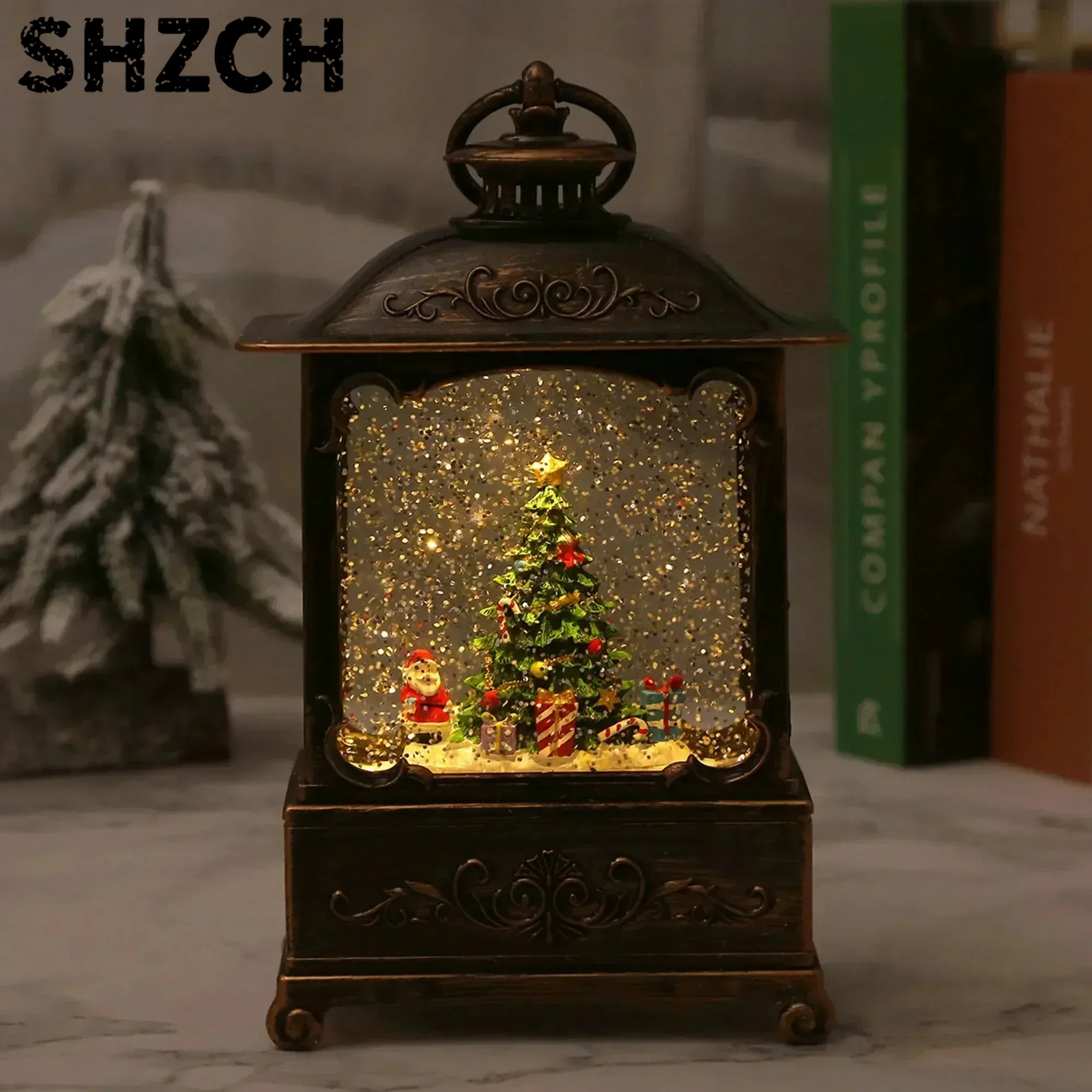 Snow Globe Musical - Christmas Snow Globe Lantern Music Box