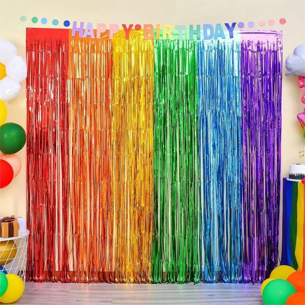 Party Backdrop Fringe Tinsel C - огляд і ціна Tinsel Garland Decoration