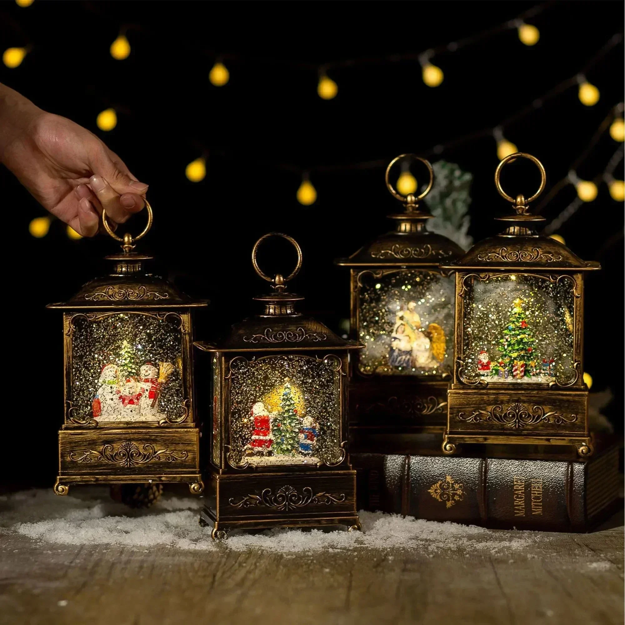 Christmas Snow Globe Lantern M - огляд і ціна Snow Globe Musical