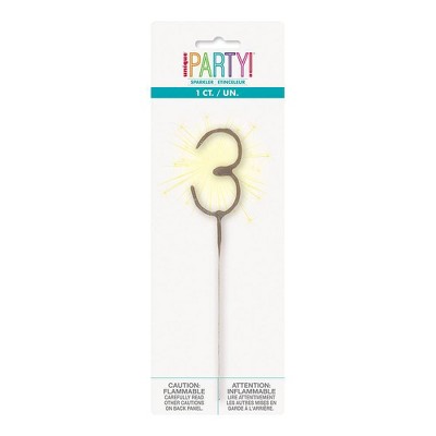 Number 3 Sparkler Flame Candle - огляд і ціна Holiday Candle Set