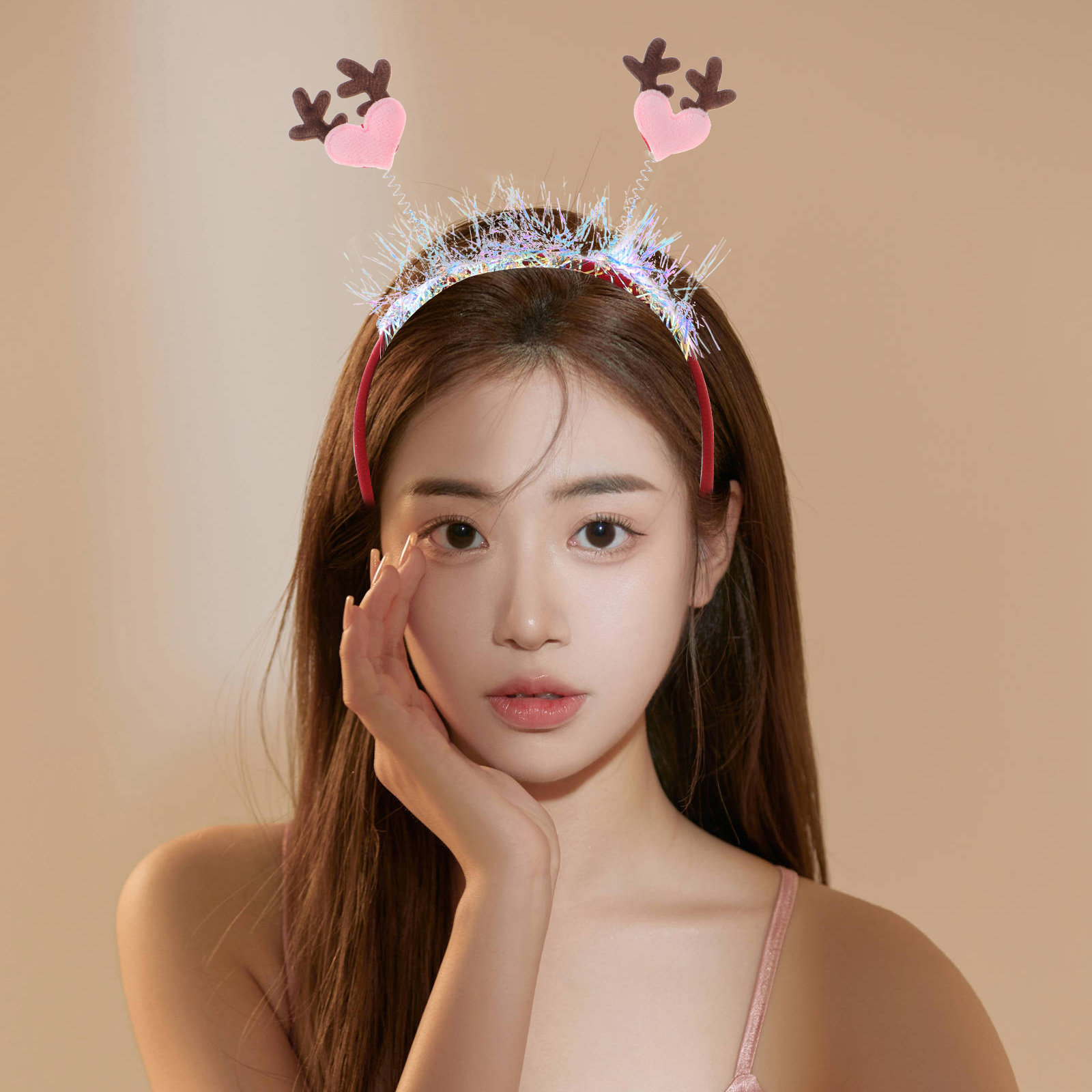 Glitter Heart Elk Antlers Head - огляд і ціна Reindeer Antlers Headband