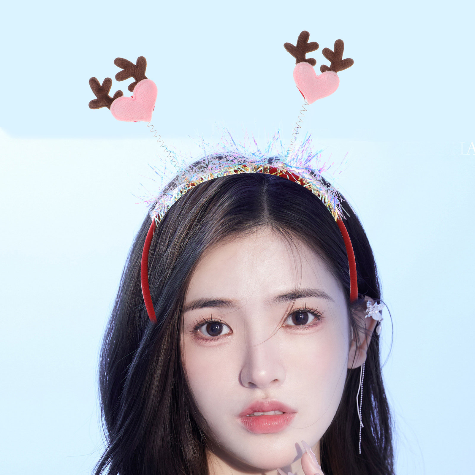 Glitter Heart Elk Antlers Head - огляд і ціна Reindeer Antlers Headband