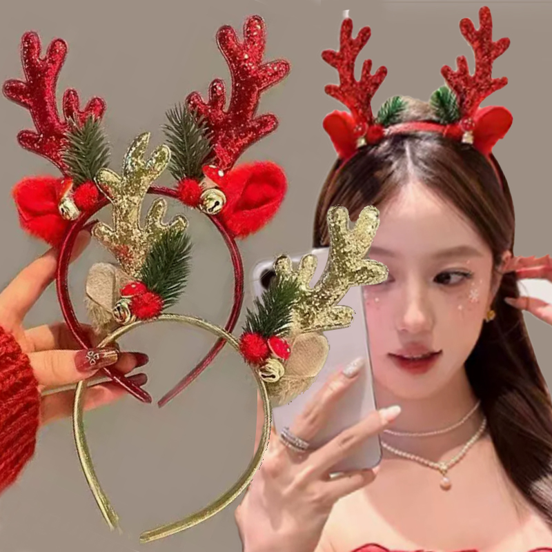 Christmas Glitter Deer Antlers - огляд і ціна Reindeer Antlers Headband