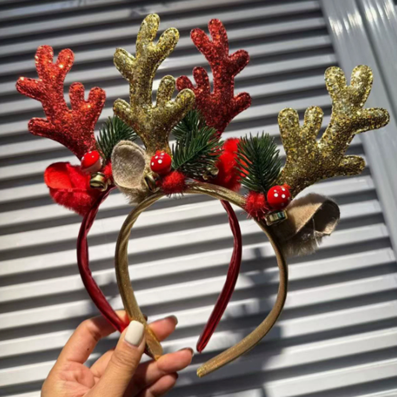 Christmas Glitter Deer Antlers - огляд і ціна Reindeer Antlers Headband