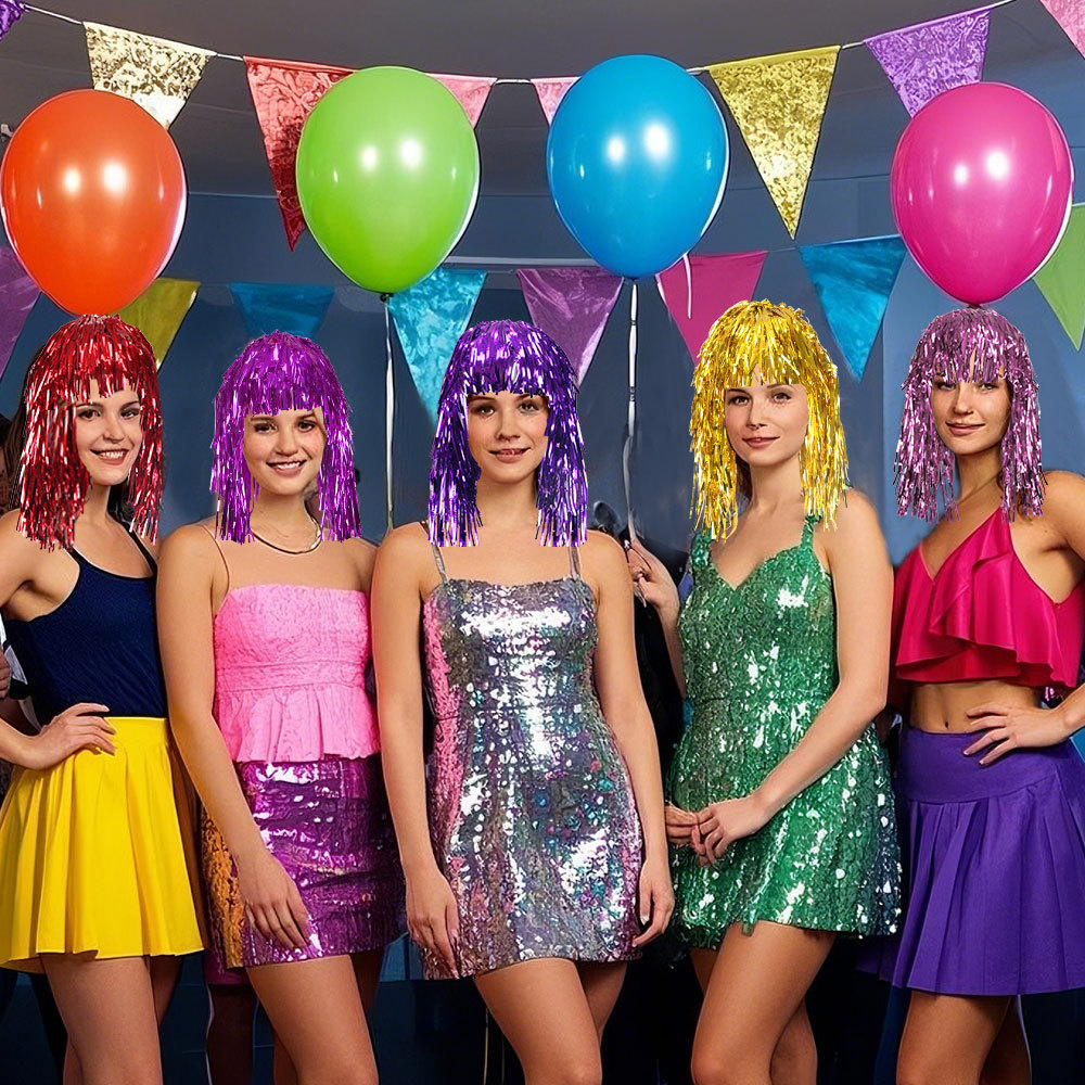 Cosplay Disco Wig Foil Tinsel  - огляд і ціна Tinsel Garland Decoration