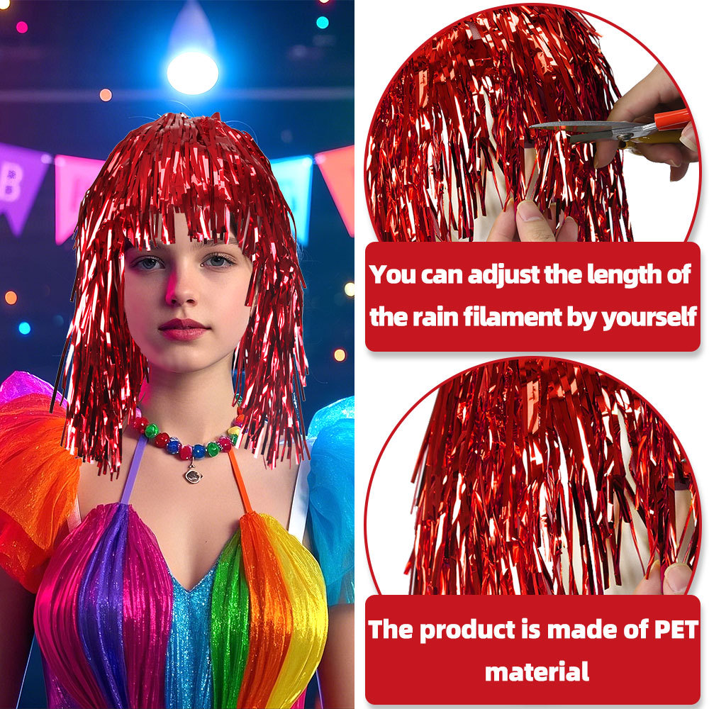 Cosplay Disco Wig Foil Tinsel  - огляд і ціна Tinsel Garland Decoration