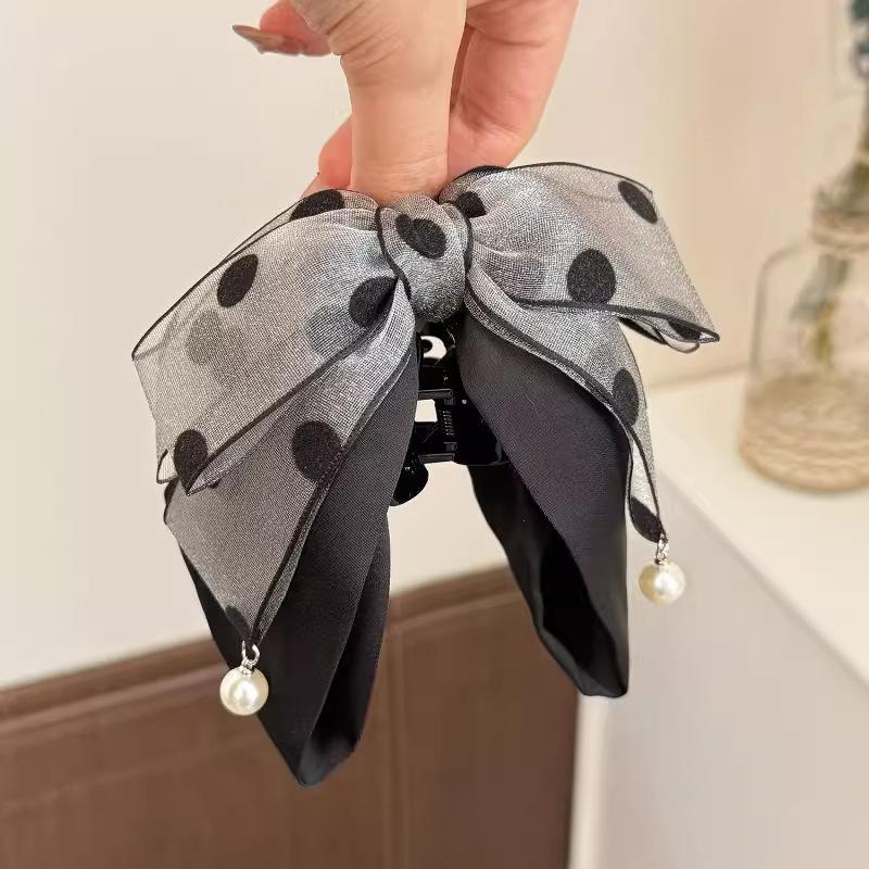 Elegant Gray Polka Dot Bow Hai - огляд і ціна Ribbon Bow Gift