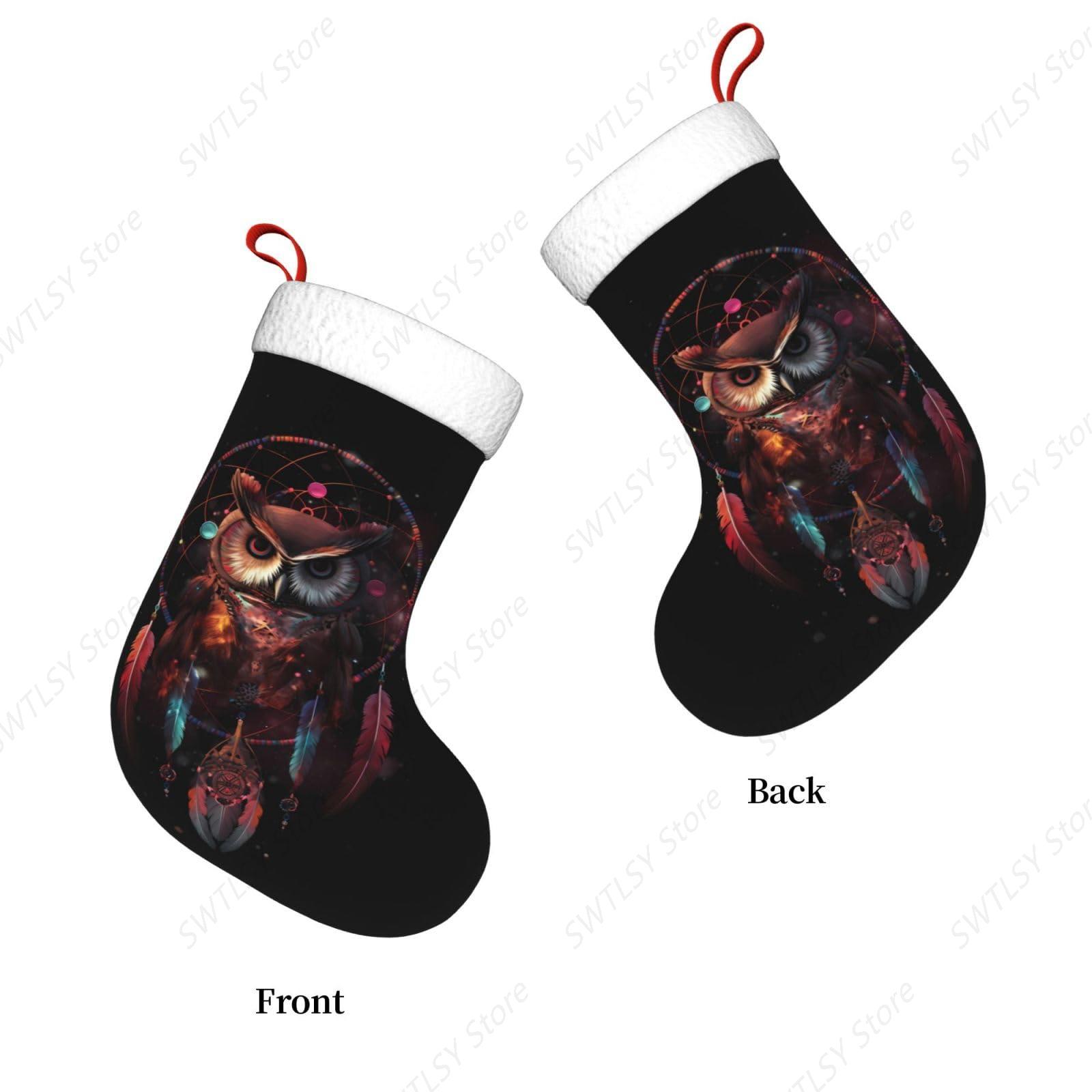 Owl Rainbow Catcher Large Chri - огляд і ціна Christmas Stocking Hanging