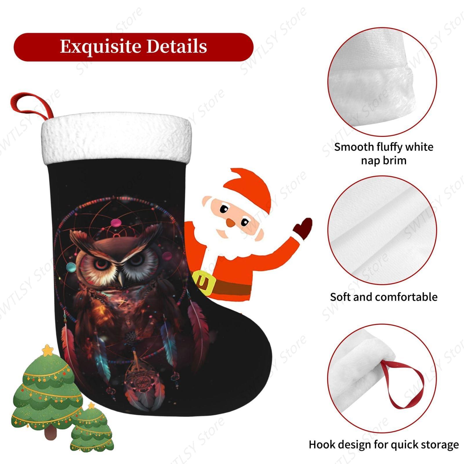 Owl Rainbow Catcher Large Chri - огляд і ціна Christmas Stocking Hanging