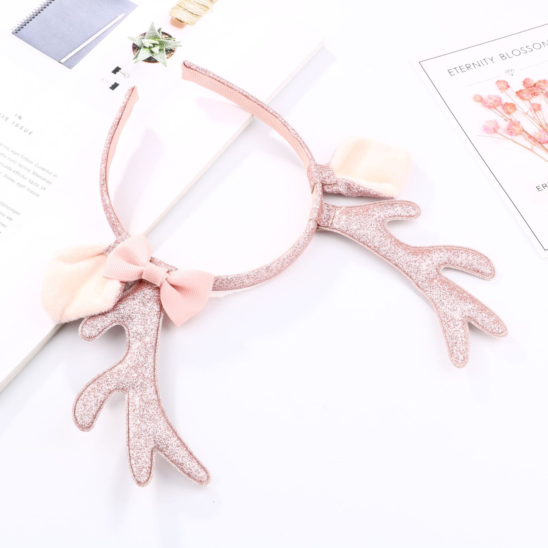 Cute Pink Glitter Reindeer Ant - огляд і ціна Reindeer Antlers Headband