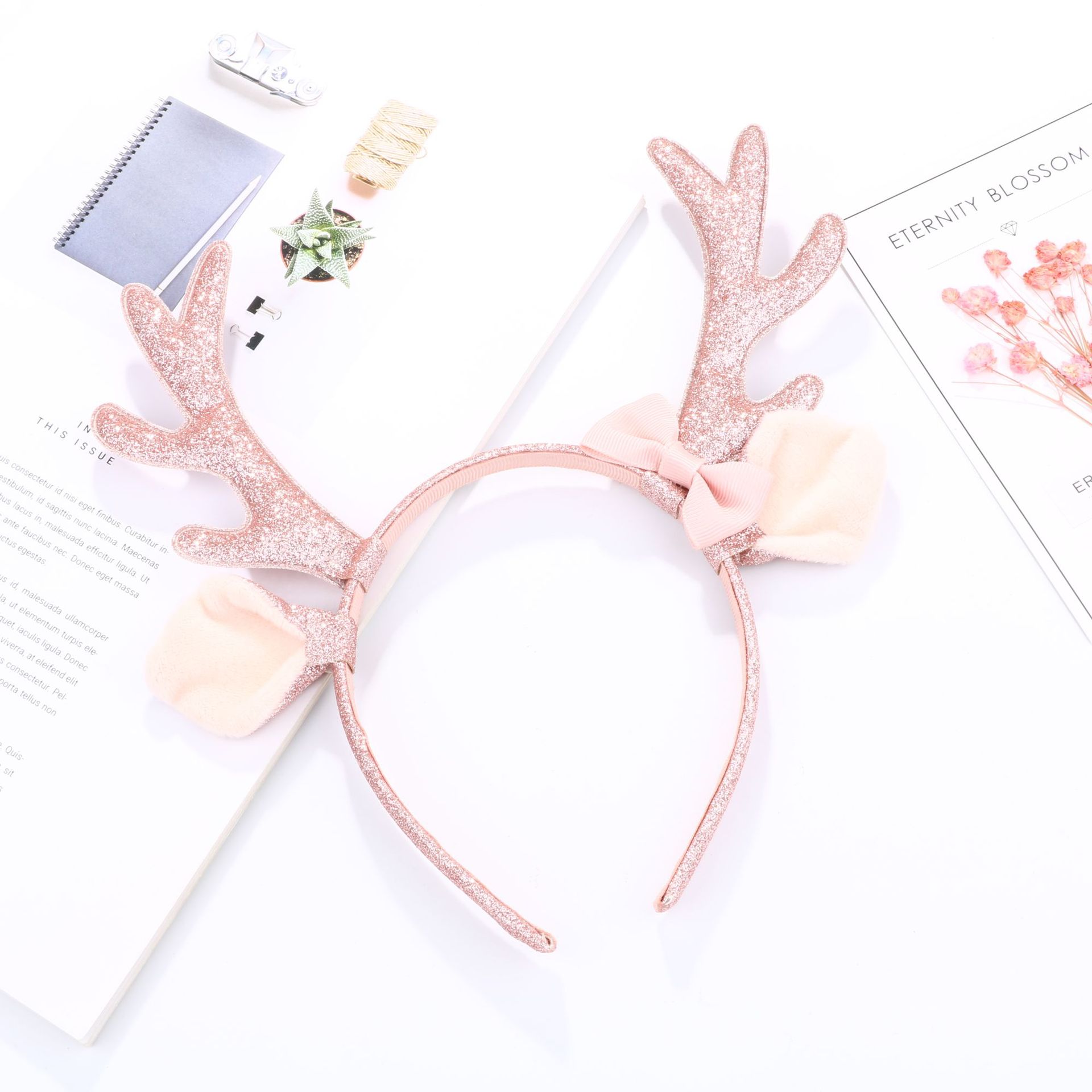 Cute Pink Glitter Reindeer Ant - огляд і ціна Reindeer Antlers Headband