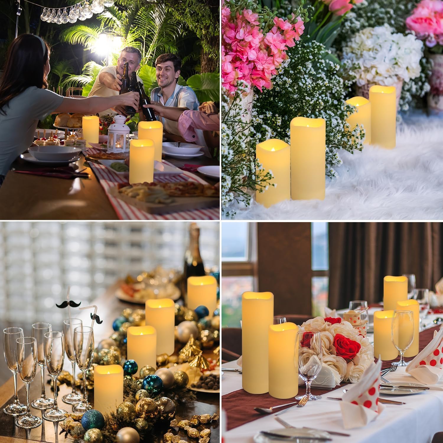 Set of 96 Waterproof Outdoor F - огляд і ціна Holiday Candle Set