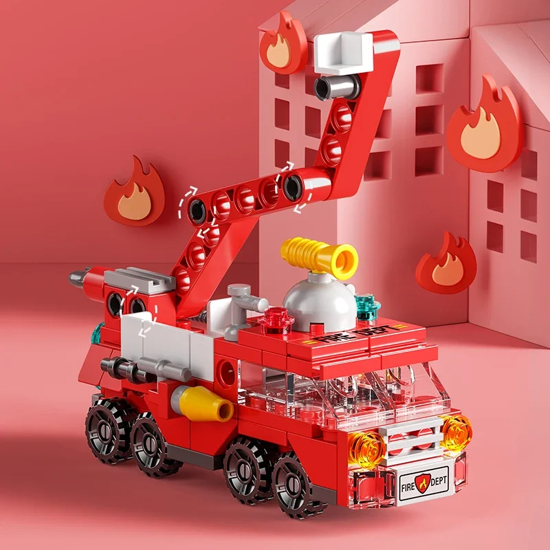 City Fire Car Building Blocks  - огляд і ціна Lego Set City