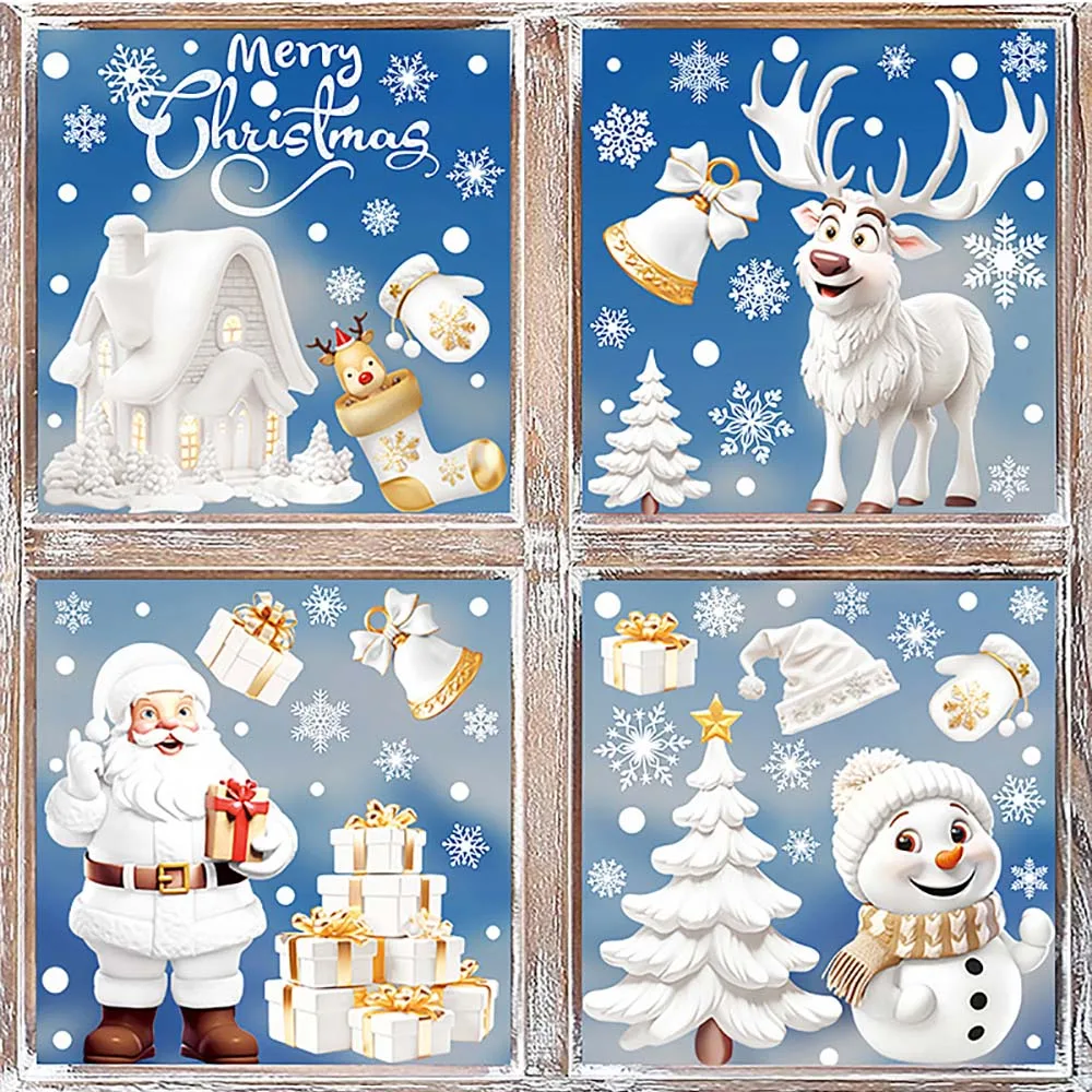 9pcs/set Christmas Window Stic - огляд і ціна Snowflake Window Decal