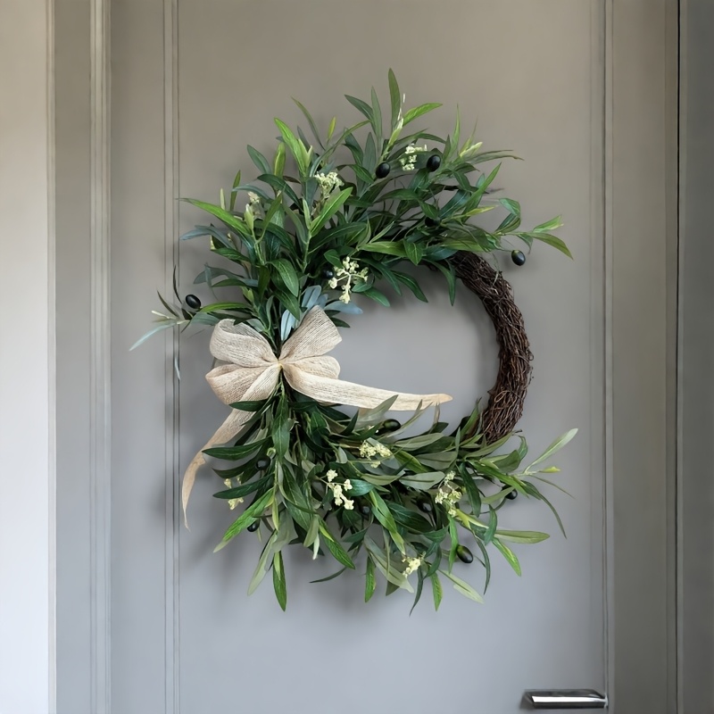 2025 Artificial Olive Wreath W - огляд і ціна Christmas Wreath Fake