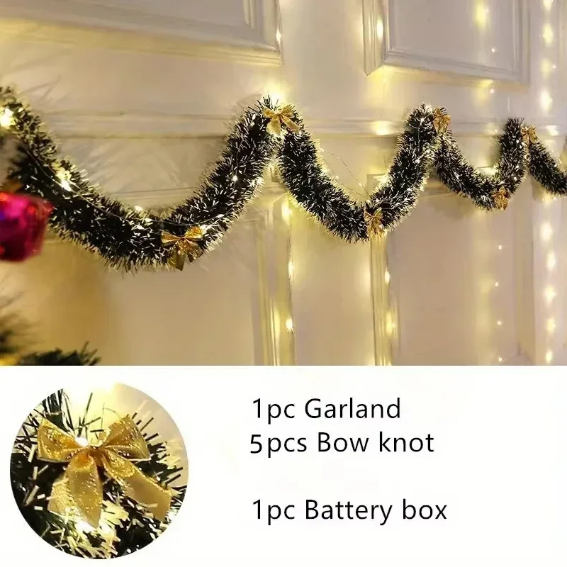 2M LED Light Christmas Tinsel  - огляд і ціна Tinsel Garland Decoration