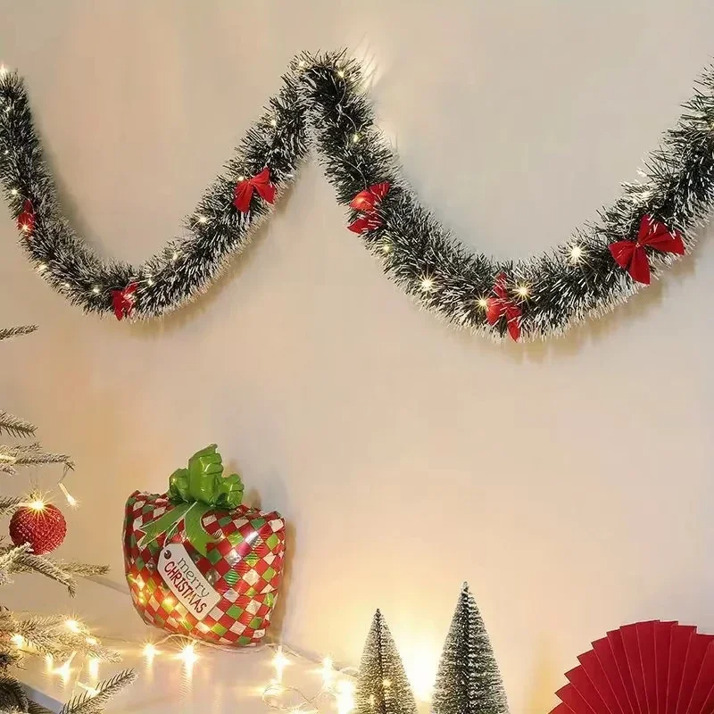 2M LED Light Christmas Tinsel  - огляд і ціна Tinsel Garland Decoration